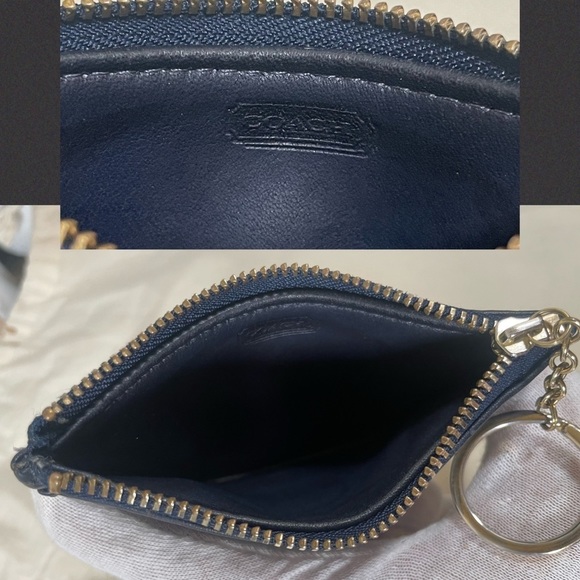 ❤️SOLD❤️Vintage Coach Navy Mini Skinny Case 6902 - Picture 8 of 9